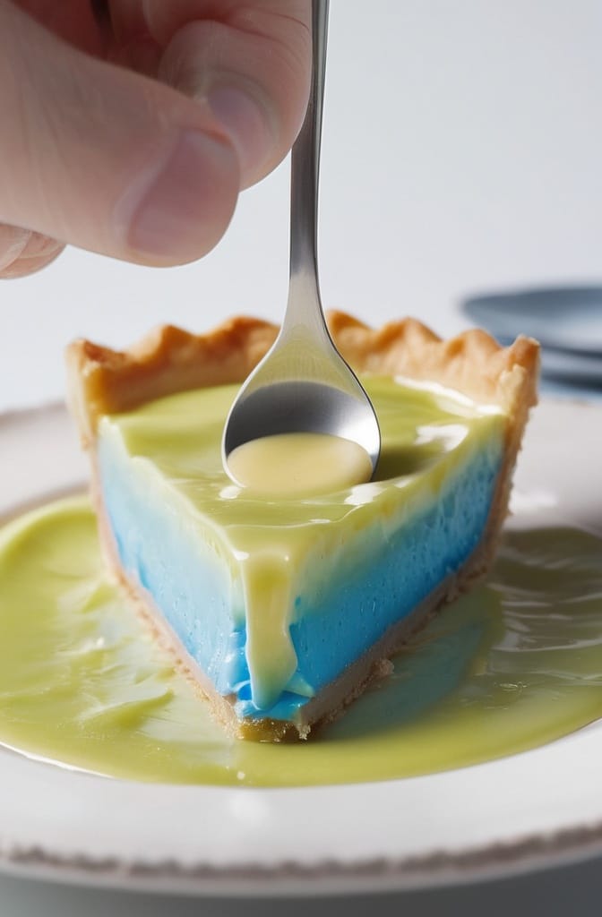 Vegan Tart with Lime and Natural Blue Color