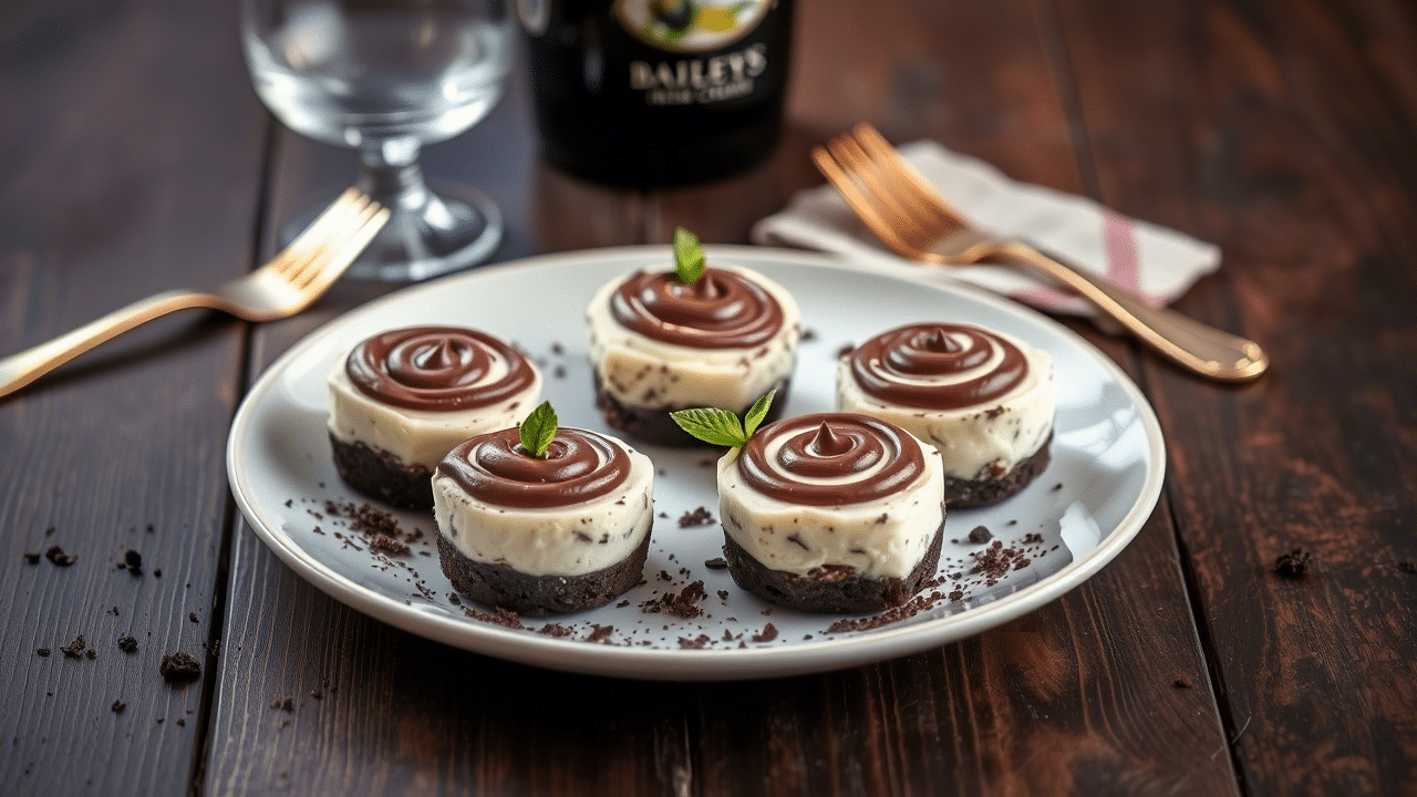 Baileys Cheesecake Brownie Bites
