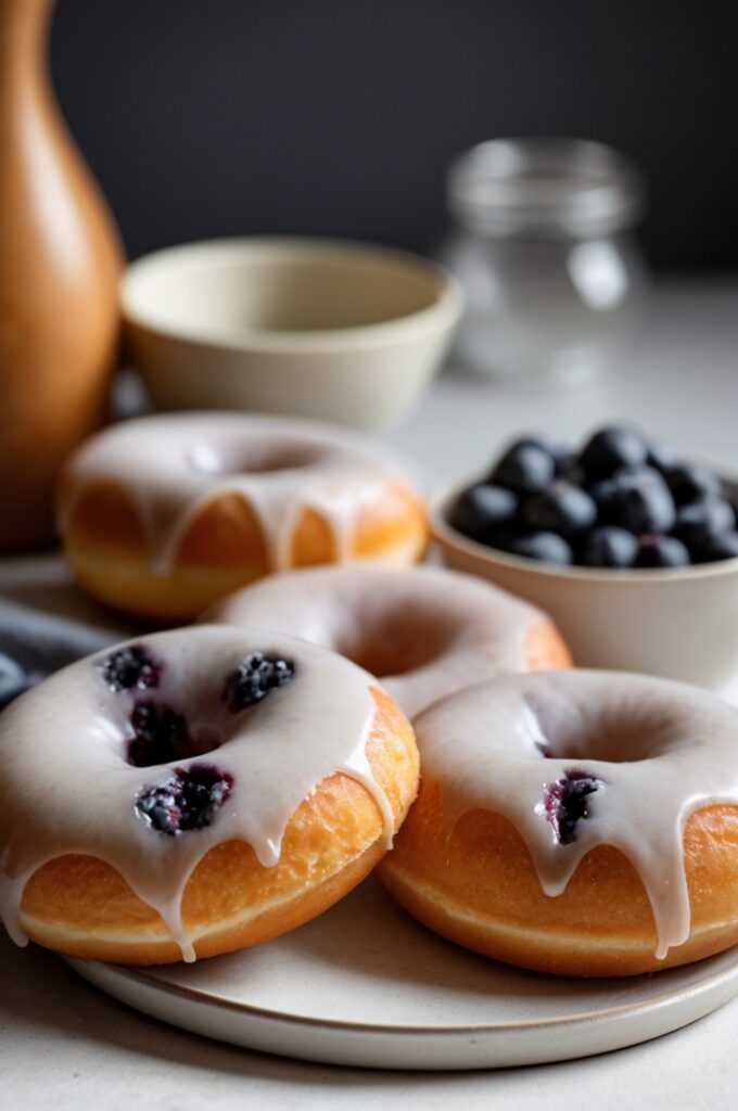Baked Blueberry Cake Donuts
