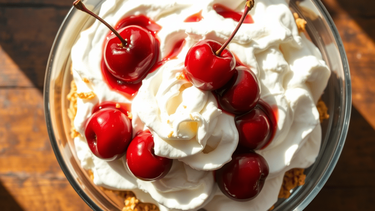 Best Classic Cherry Delight – A No-Bake Dessert with Creamy Layers & Sweet Cherries