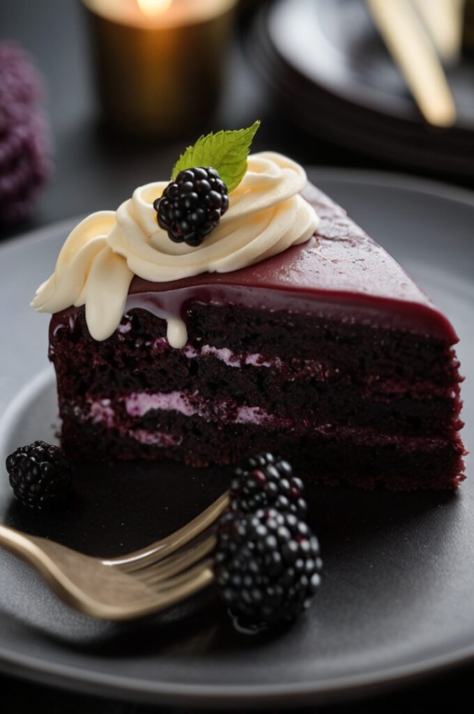 Blackberry Velvet Gothic Cake