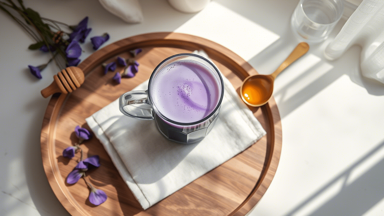 Butterfly Pea Tea Latte