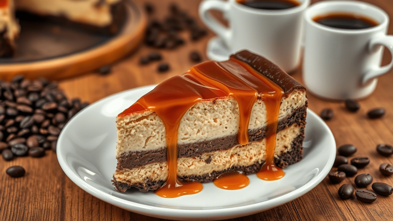 Caramel Chocolate Coffee Cheesecake