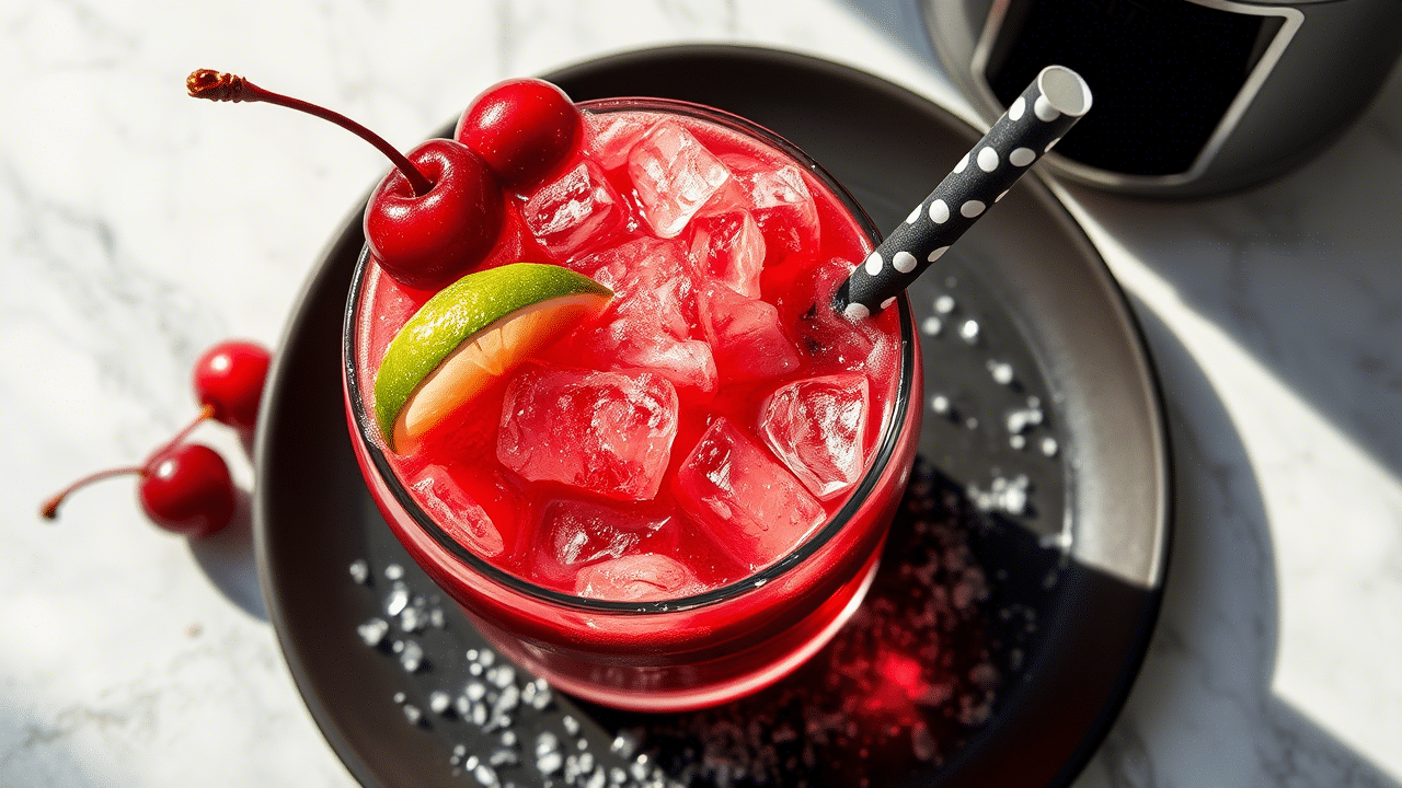 Cherry Rum and Coke Slushie
