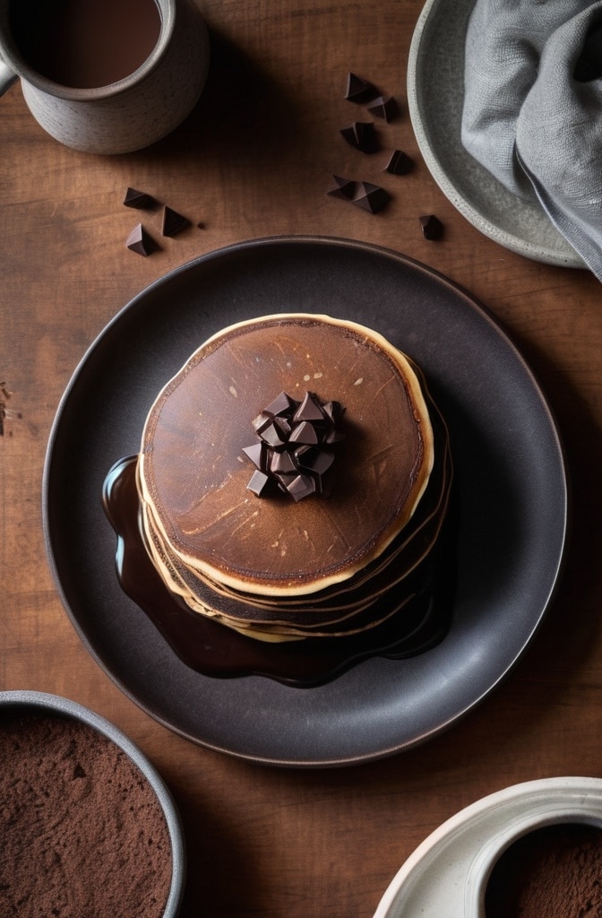 Chocolate Pancakes With Ganache Recipe