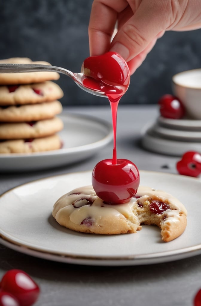 Christmas Maraschino Cherry Cookies
