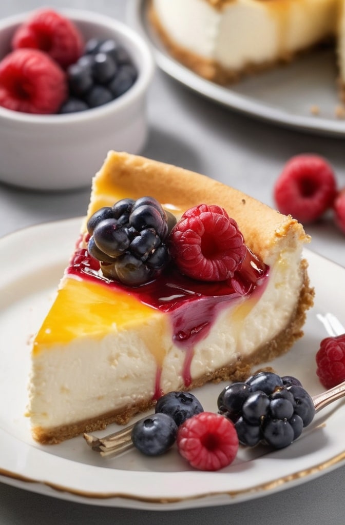 Creamy Crescent Cheesecake with Berries