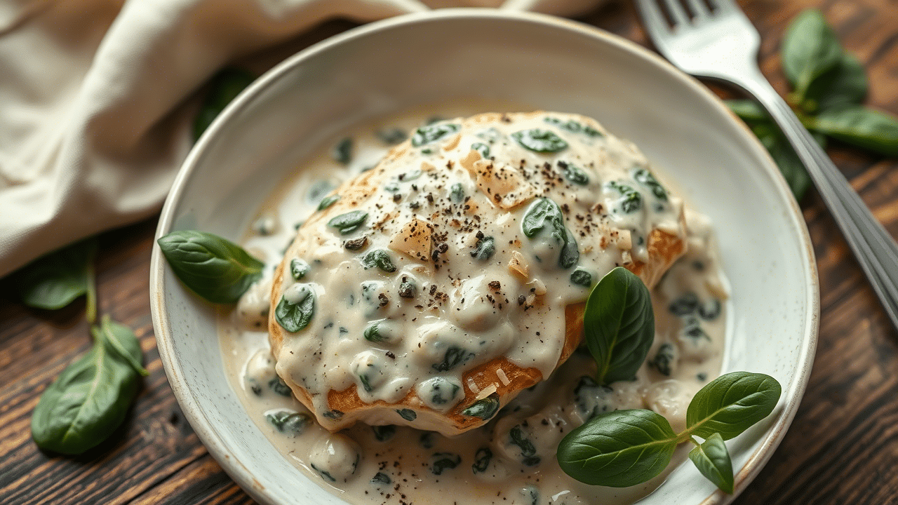 Creamy Spinach Chicken Recipe