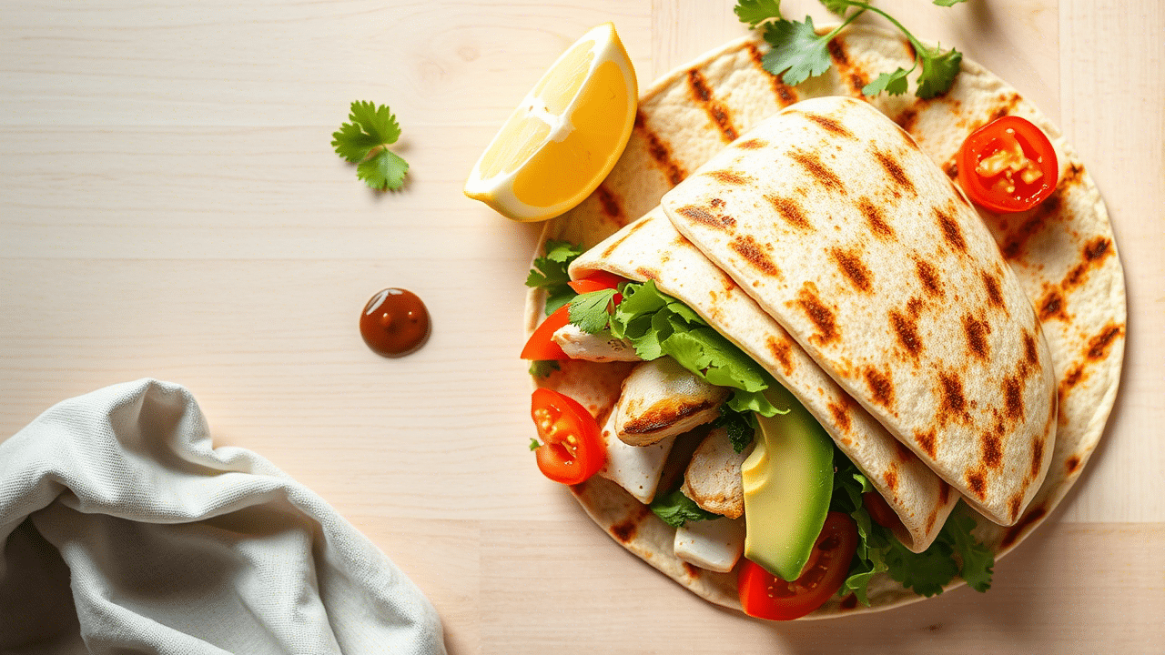 Grilled Avocado Chicken Wraps
