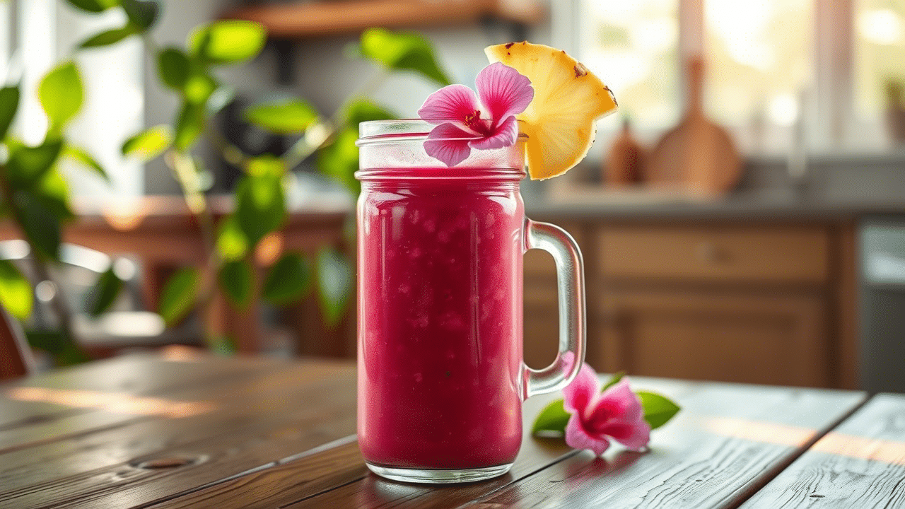 Hibiscus Pineapple Smoothie