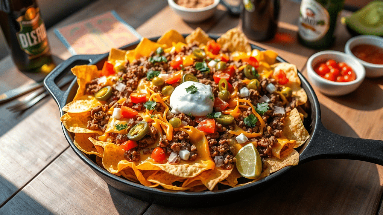Loaded Cheesy Beef Nachos – The Ultimate Party Appetizer with Bold Tex-Mex Flavor
