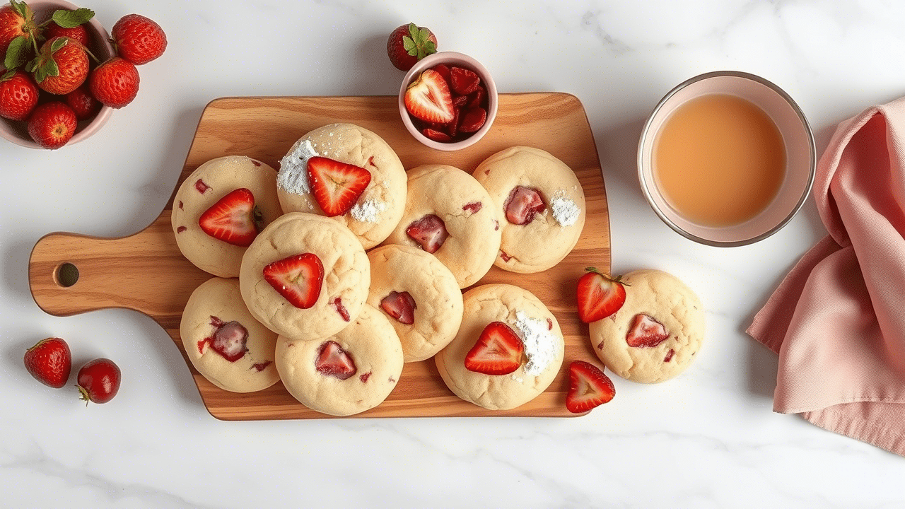Lychee Strawberry Cookies