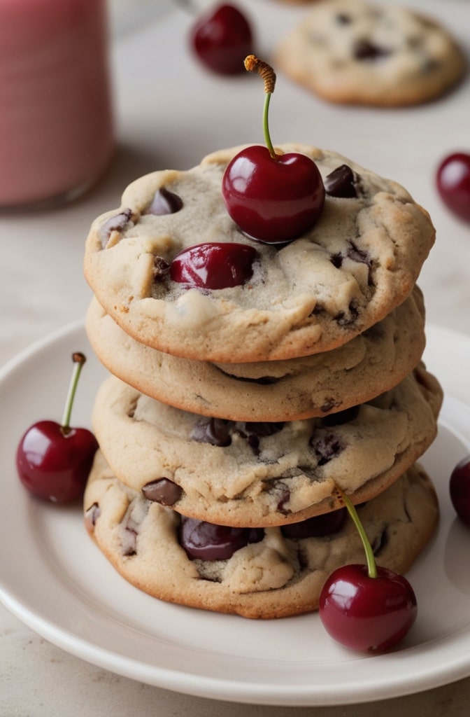 Maraschino Cherry Chocolate Chip Cookies