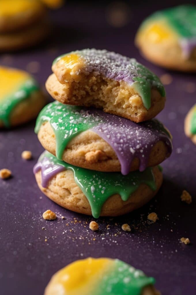 Mardi Gras King Cake Cookies