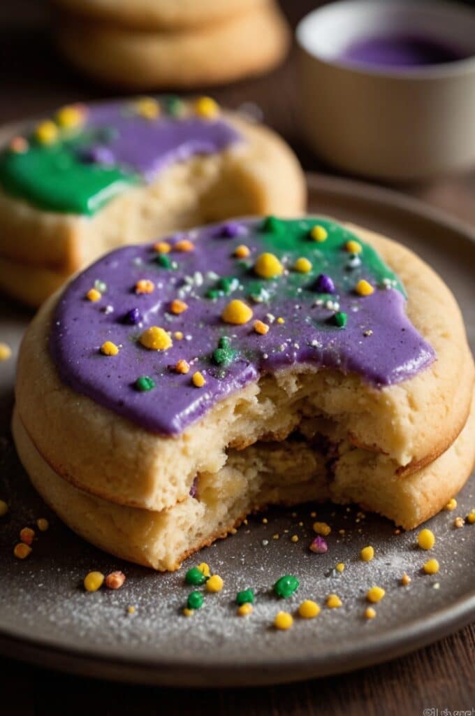 Mardi Gras King Cake Cookies