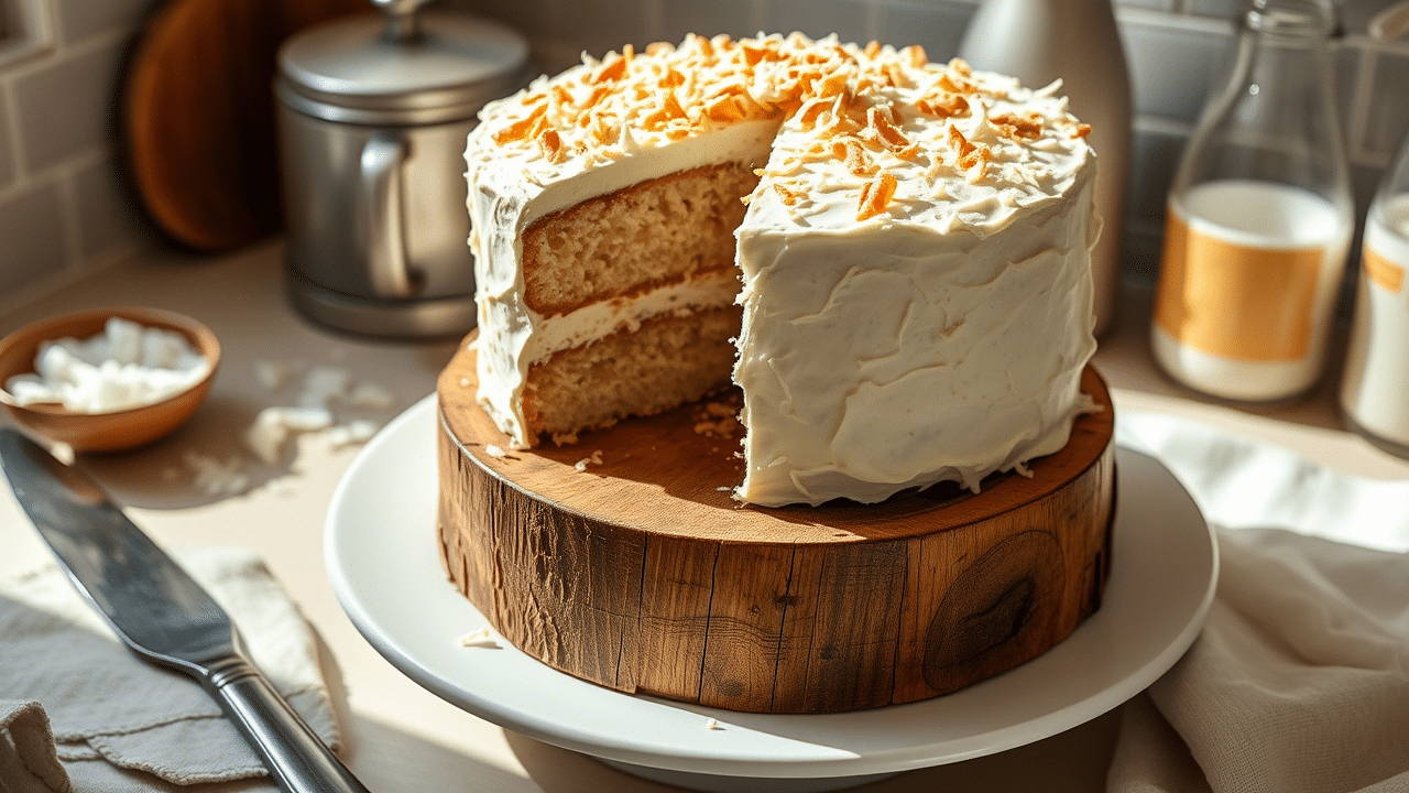 Moist Coconut Cake Recipe