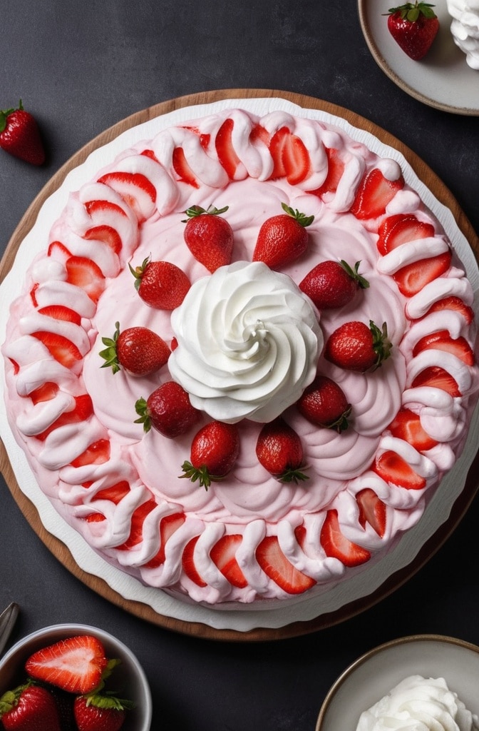 No Bake Strawberry Cloud Cake