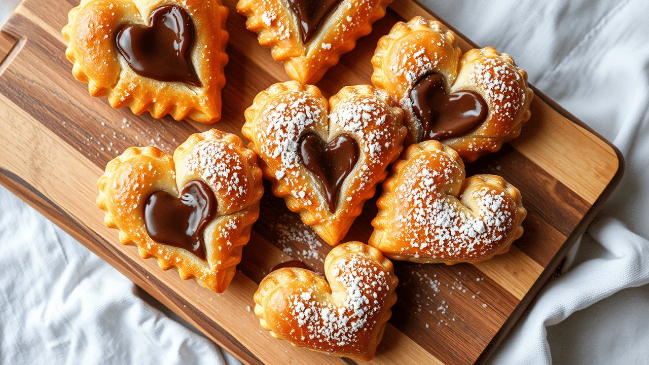 Nutella Puff Pastry Hearts