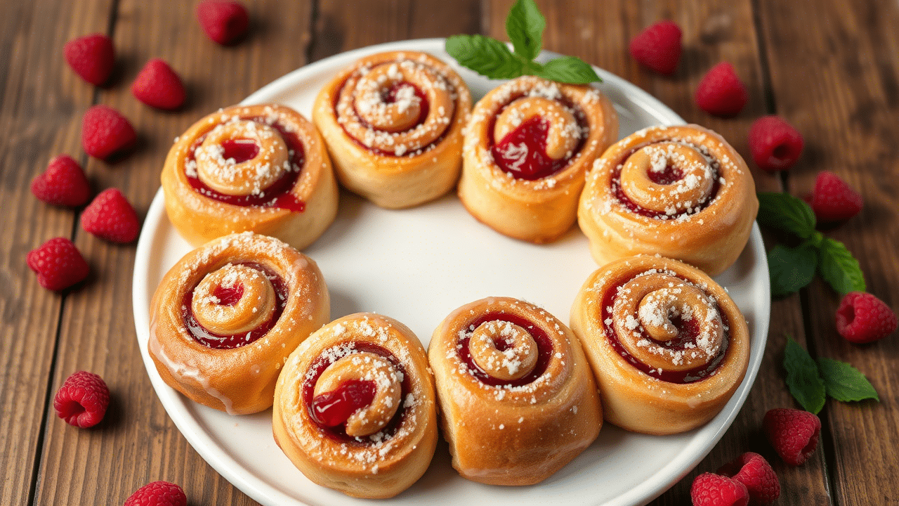 Raspberry Cinnamon Rolls
