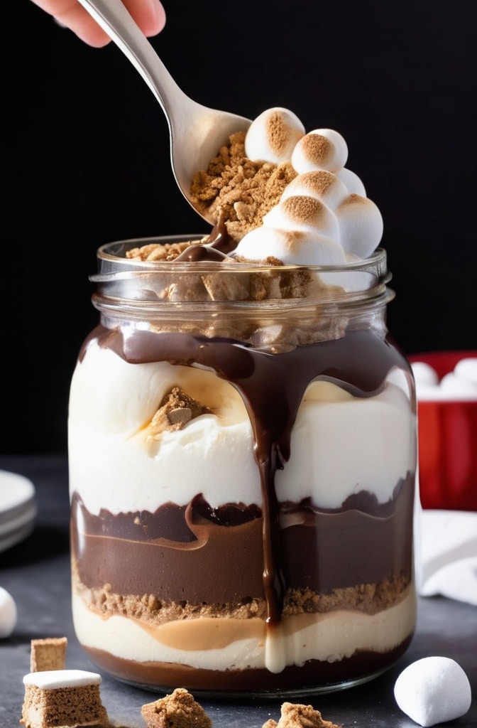 Smores Cheesecake Pudding Cups
