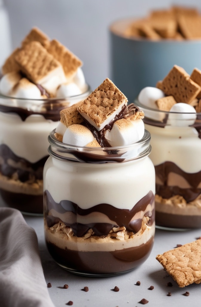 Smores Cheesecake Pudding Cups