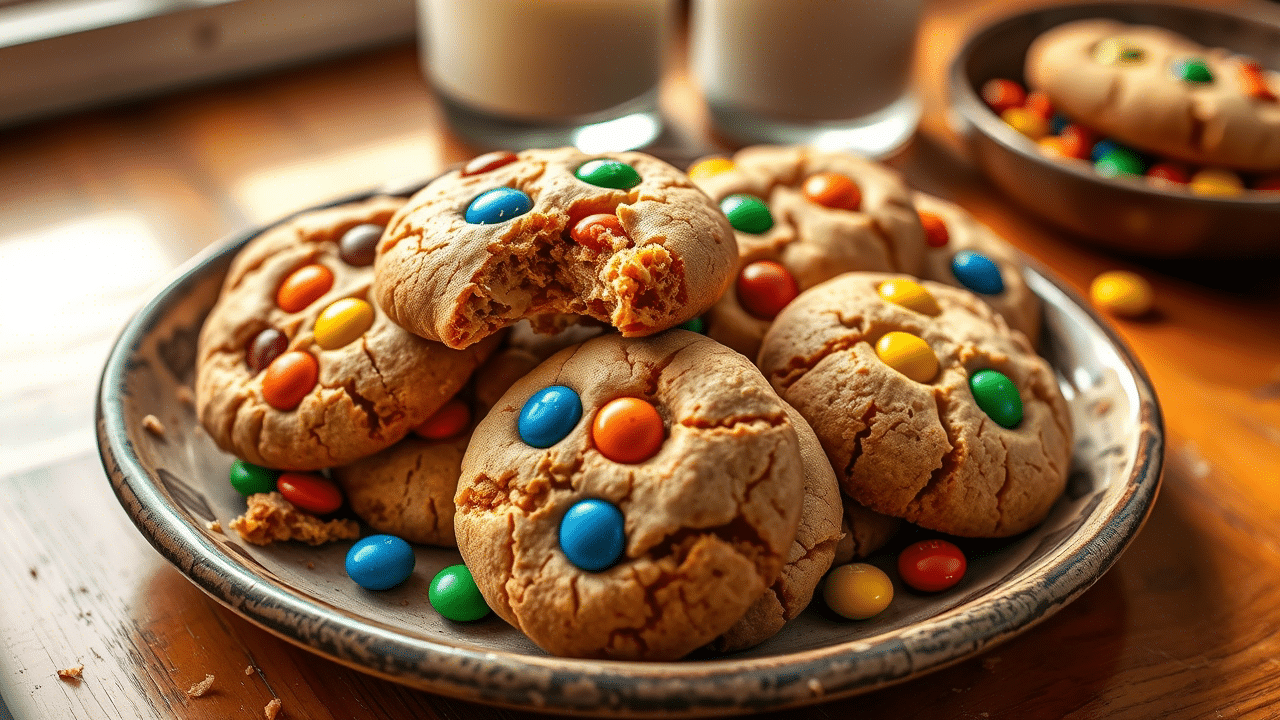 Soft & Chewy Peanut Butter M&M Cookies – Easy & Irresistible!