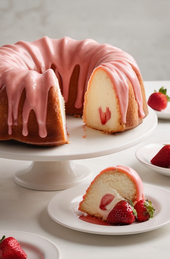 Strawberry Cheesecake Bundt