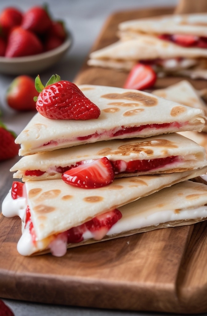 Strawberry Cheesecake Quesadilla