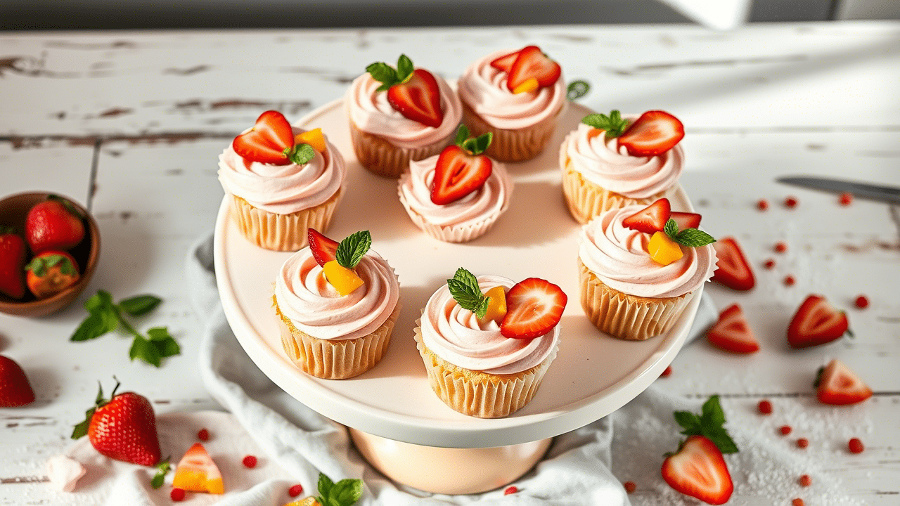 Strawberry Mango Cupcakes Recipe