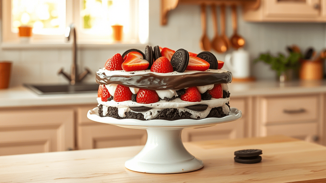 Strawberry Oreo Cake Recipe