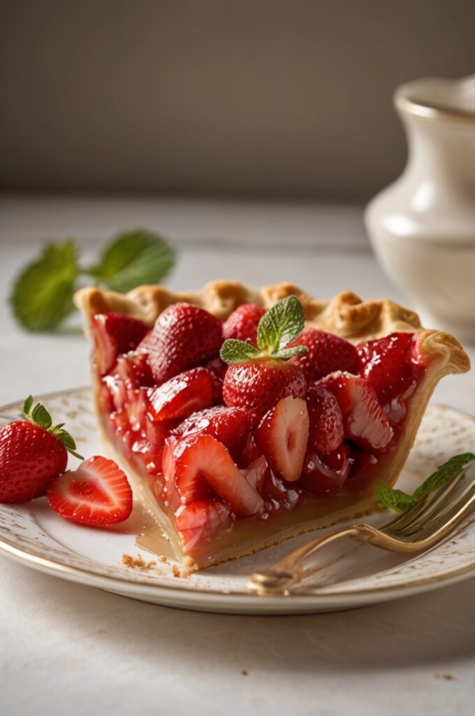 Strawberry Rhubarb Pie Spring Dessert