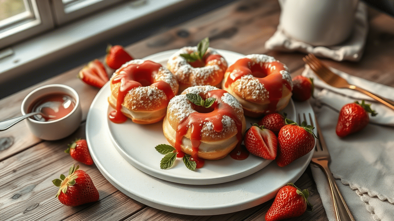 Strawberry Vanilla Cronuts Recipe