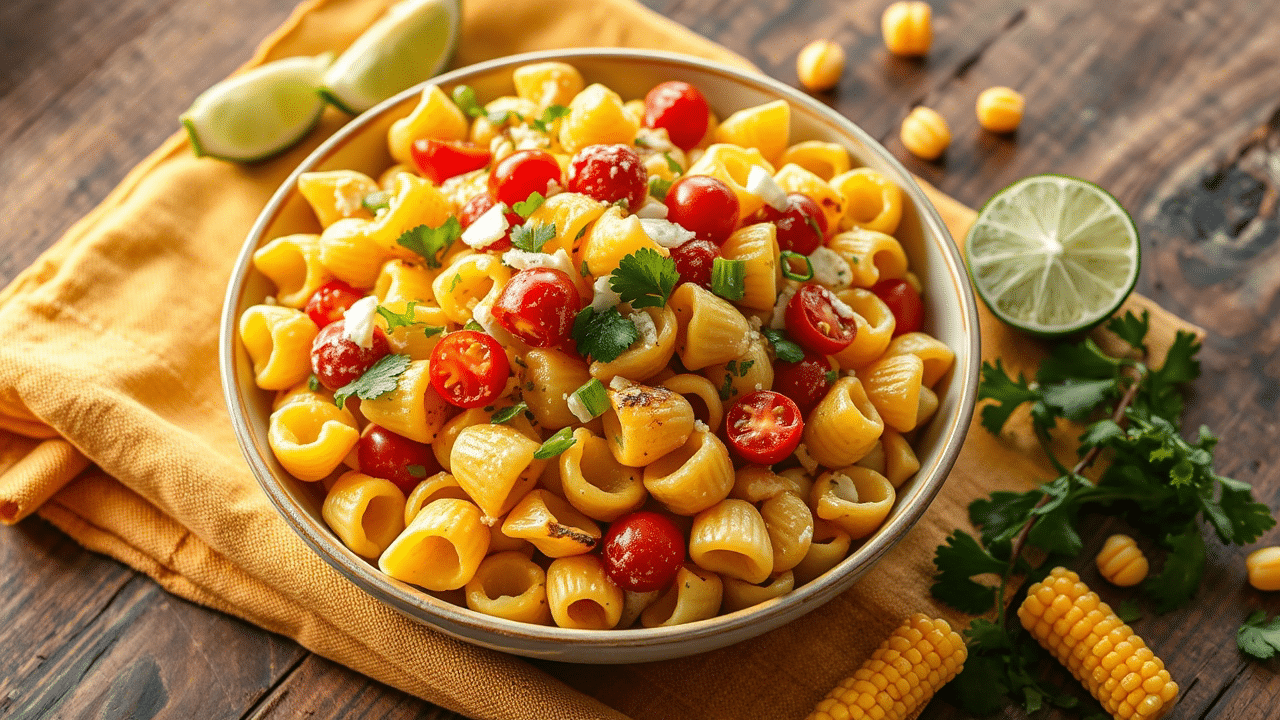 Street Corn Pasta Salad – A Creamy, Zesty Summer Side Dish Bursting with Flavor