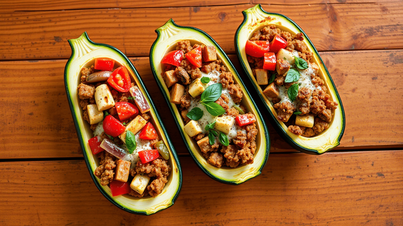 Stuffed Zucchini Boats Recipe