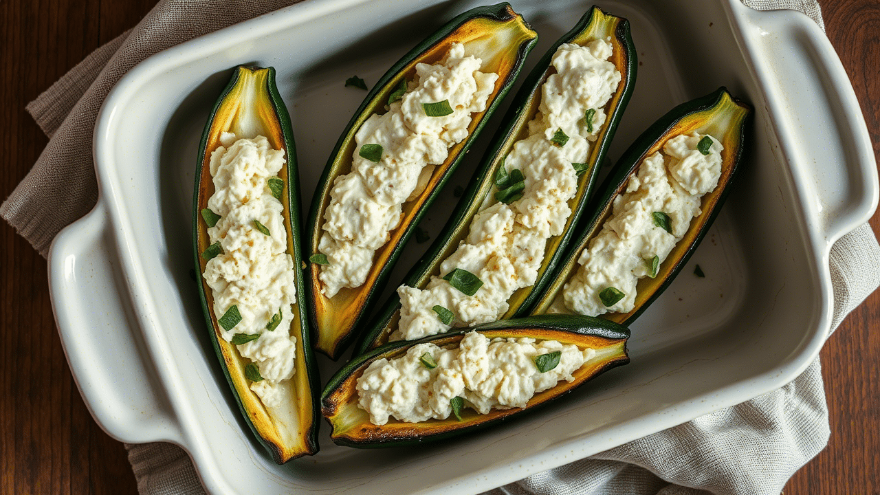 Stuffed Zucchini with Ricotta – Light, Creamy & Flavorful