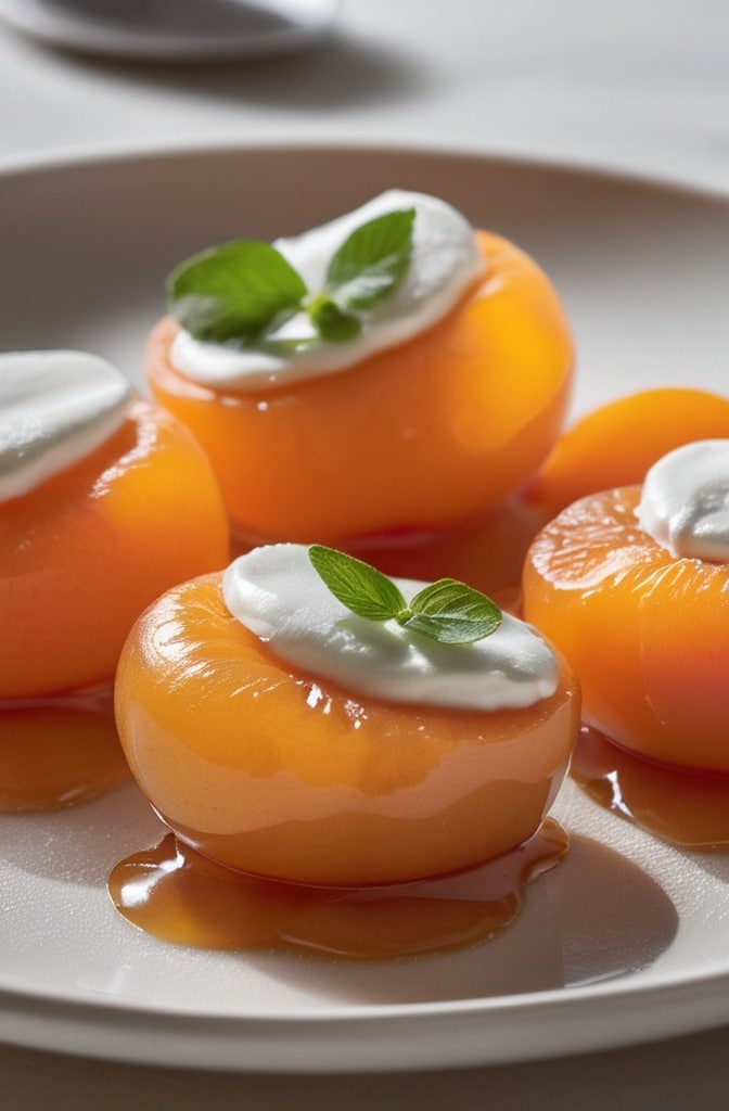 Turkish Poached Apricots with Ricotta