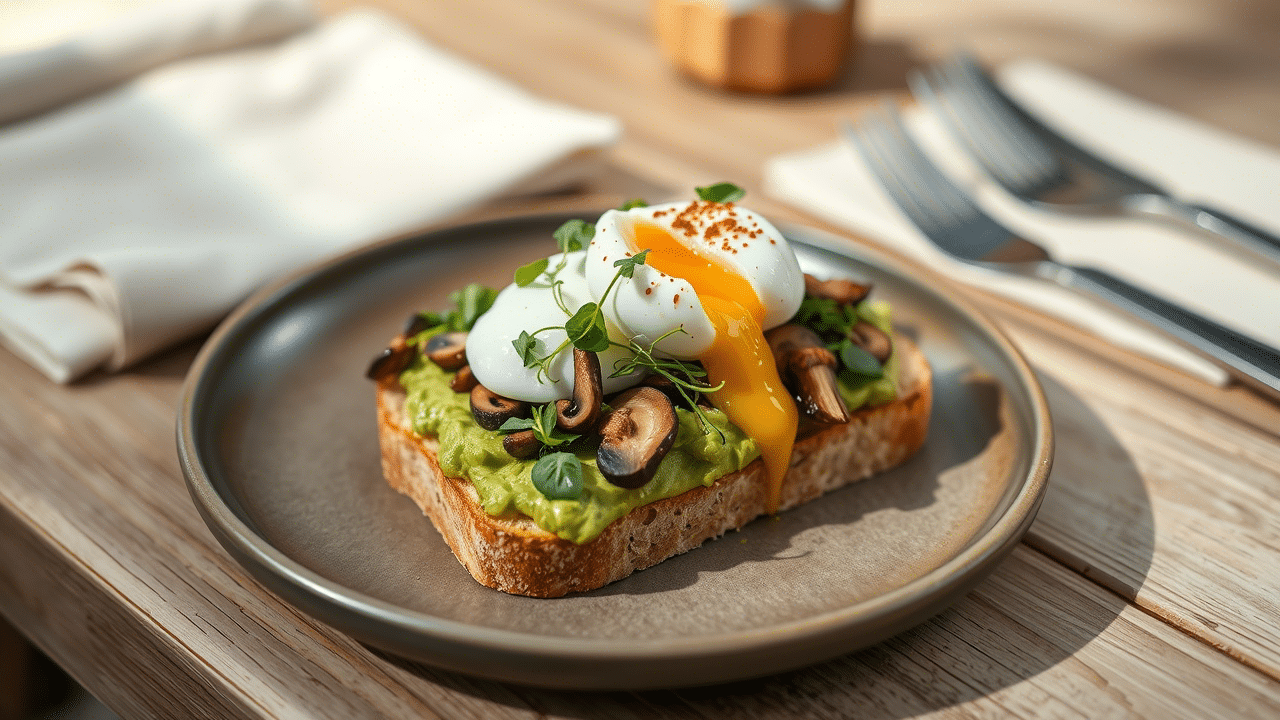 Avocado Mushroom Toast Delight
