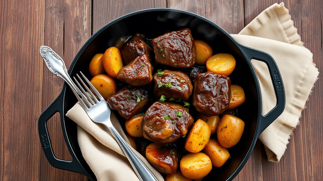 Garlic Butter Steak Bites and Potatoes (Tender & Crispy!)