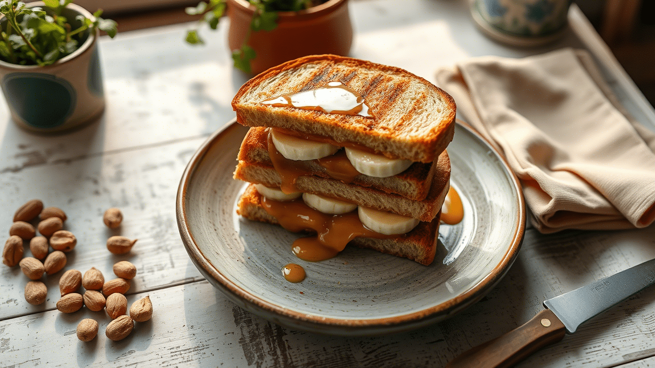 Grilled Peanut Butter Banana