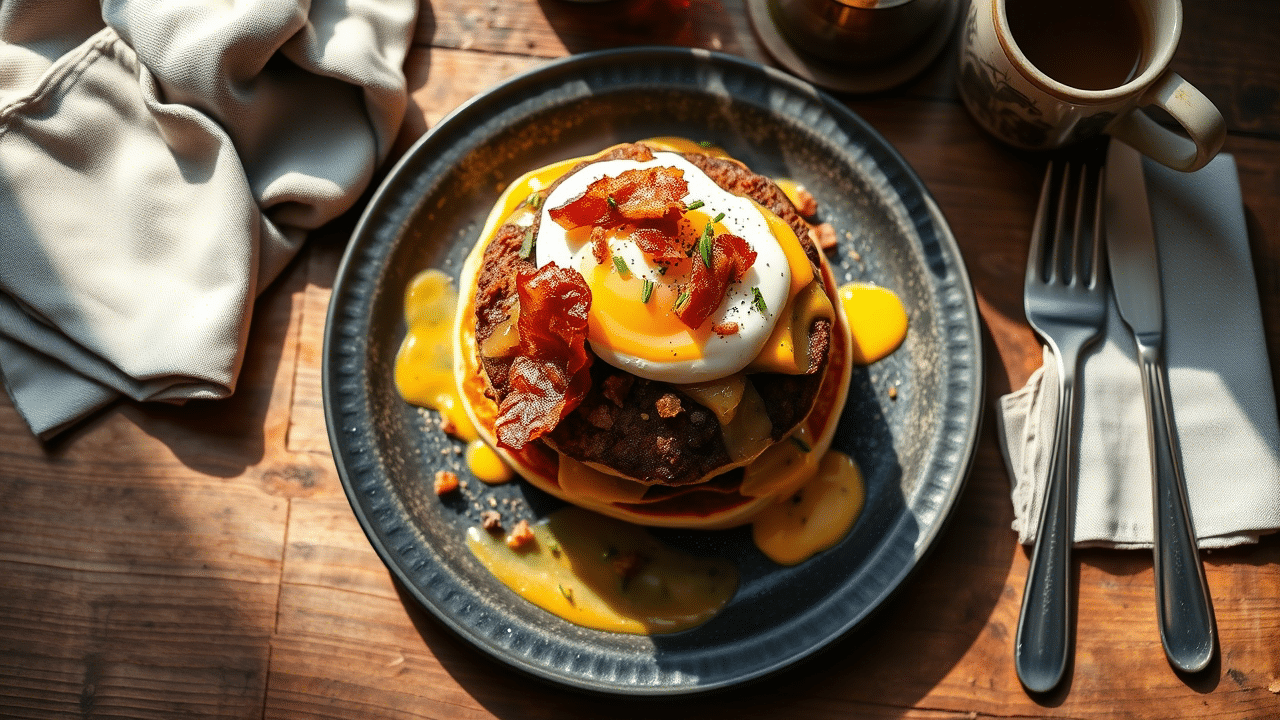 Smash Burger Pancakes Delight